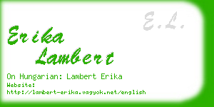 erika lambert business card